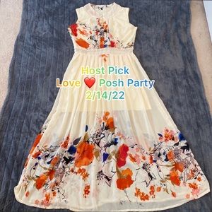 Long Printed Maxi Dress